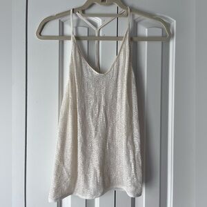 Vintage sequined cream cami